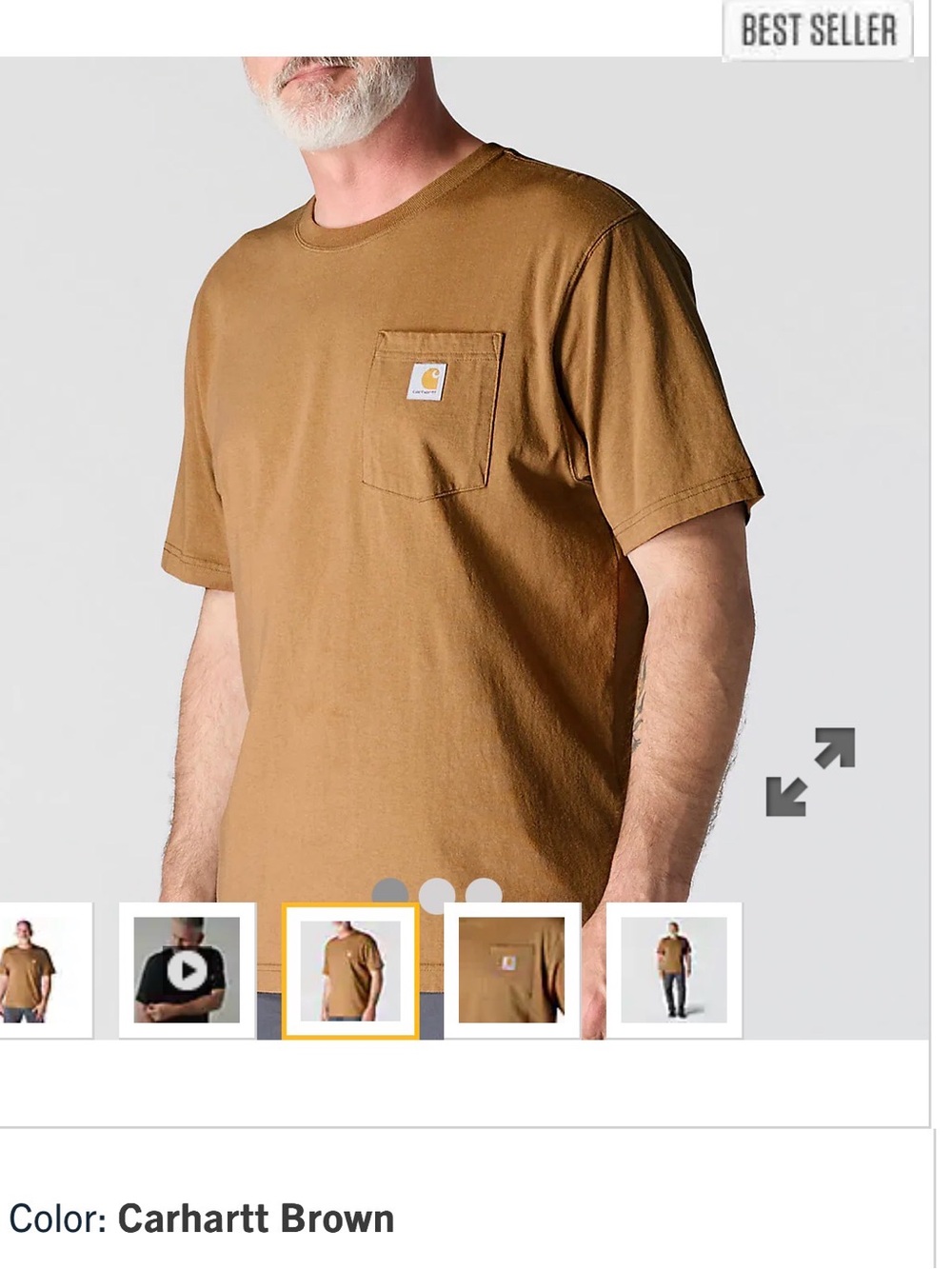 Carhartt Short-Sleeve Pocket Tee in Carhartt Brown